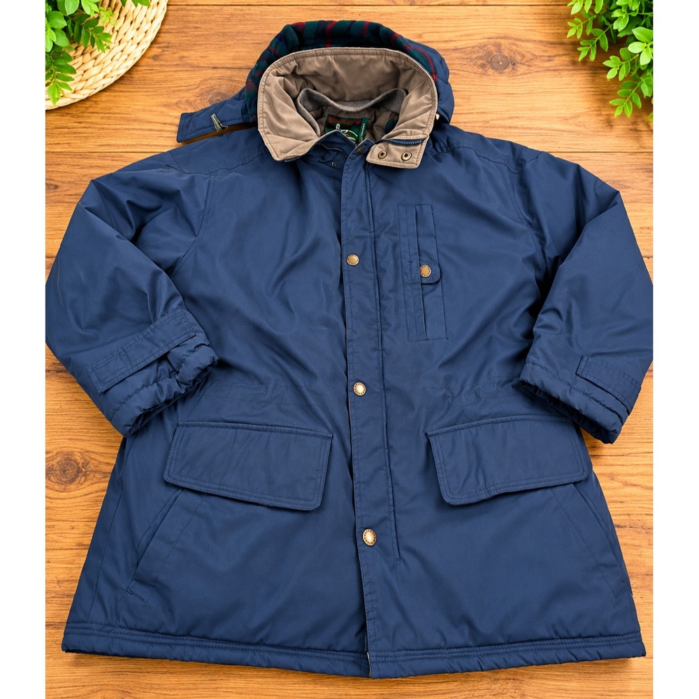 Vintage Field & Stream Jacket Duck Hunting Green Label Men's Size L Blue